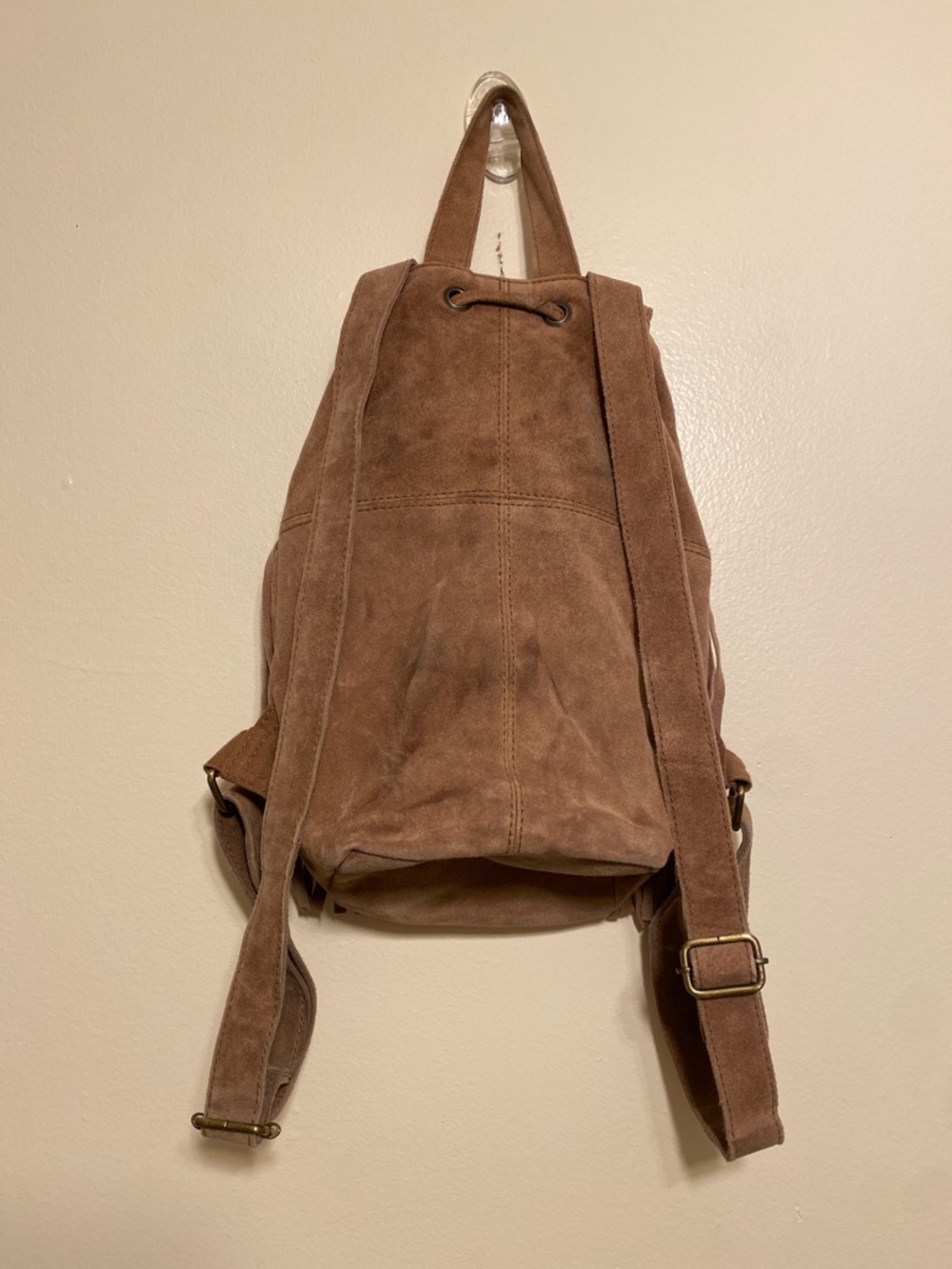 FOREVER 21 Suede Fringe Backpack - Tan - Picture 2 of 9